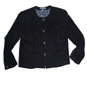 Vintage Counterparts Black Velvet Blazer Size 8